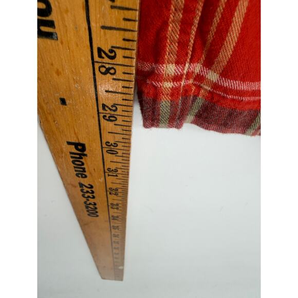 Toad&Co Pajama Pant Women Large Flannel Plaid ComfyCore Loungewear Orange & Gray - Picture 6 of 9